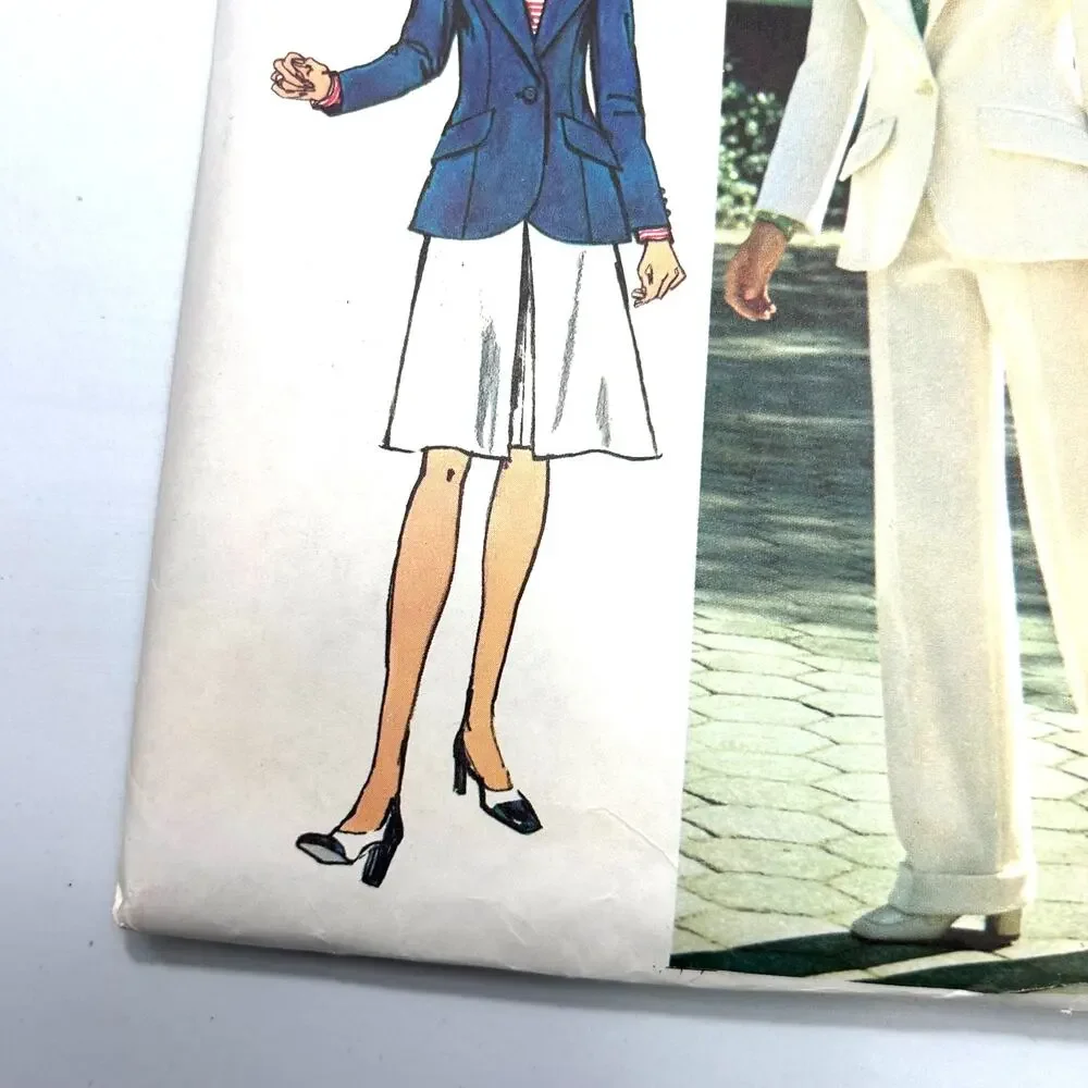 Simplicity‎ Vintage 1970's Pattern #5454 Misses Jacket Skirt Blouse Size 14